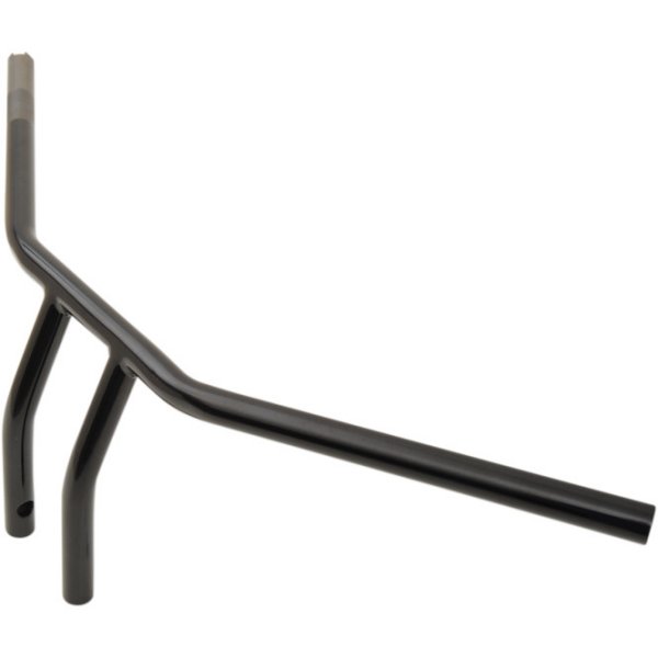 【セール特価】 1インチ ハンドルバー 8インチ T-バー Dimpled 黒(つや有り)