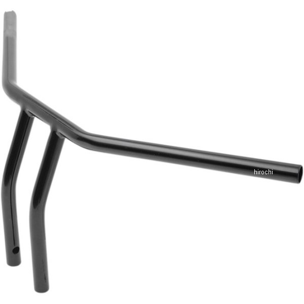 1インチ ハンドルバー 10インチ T-バー Dimpled 黒(つや有り)