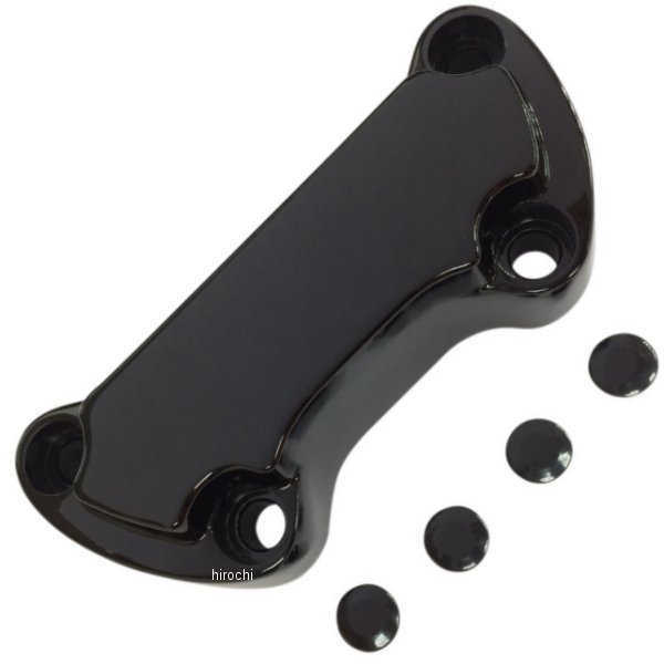 1インチ ハンドルバー トップ クランプ 73年以降 スカラップ 黒