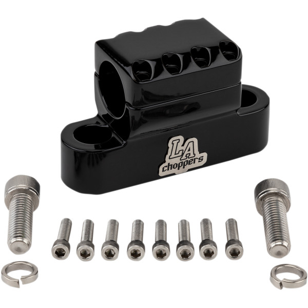 クランプ 1.25インチ ハンドルバー KAGE用 黒(つや有り)