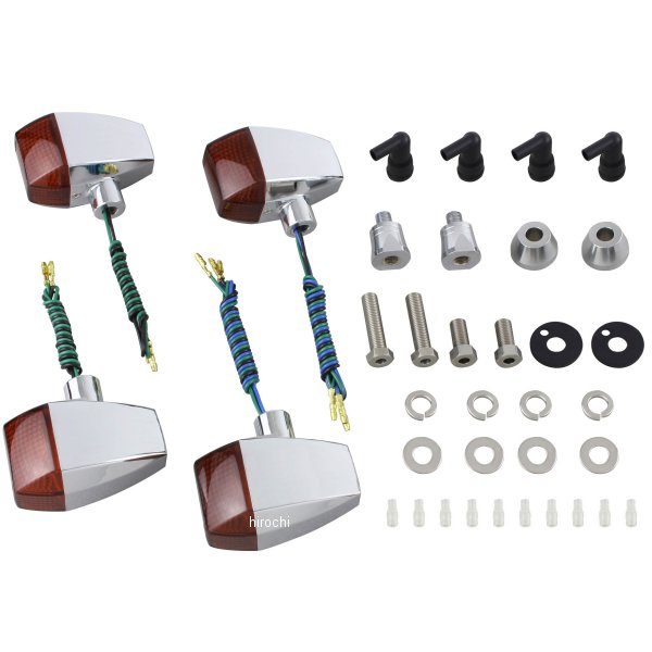 ポッシュ POSH ウインカーキット ZRタイプ スタンダード 00年-06年 XJR1300、95年- XJR400/R メッキ/オレンジ