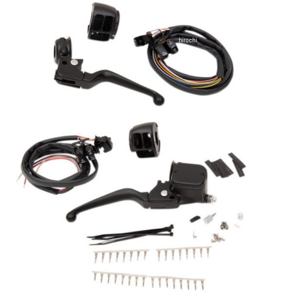 コントロールキット 11/16"マスターシリンダー(ダブルディスク)スイッチ付き 黒