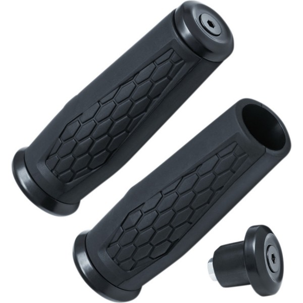 グリップ HEX 汎用 7/8インチハンドルバー用 サテンブラック