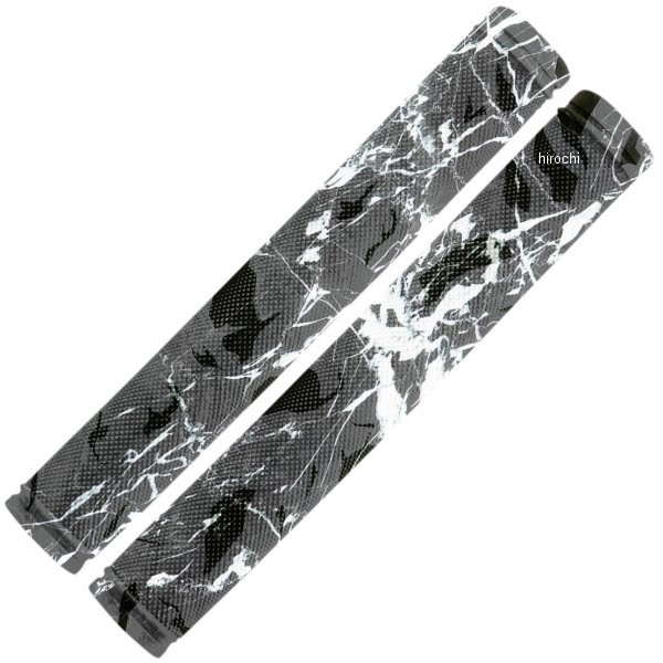 ラバーグリップ スノーモービル 7インチ(178mm) 黒/白/グレー 左右ペア