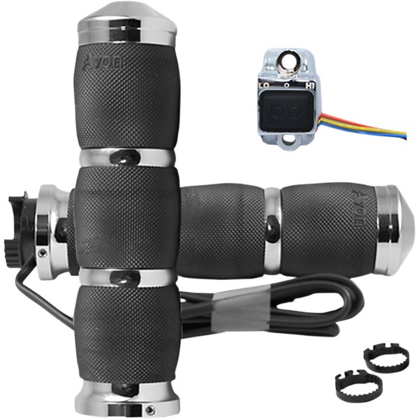 グリップ エアクッション ヒート 1インチハンドル用 クローム