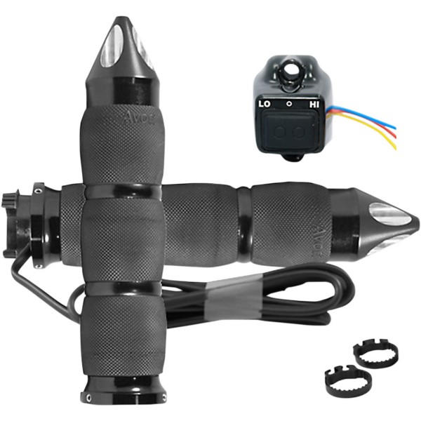 グリップ エアクッション ヒート スパイク 1インチハンドル用 黒