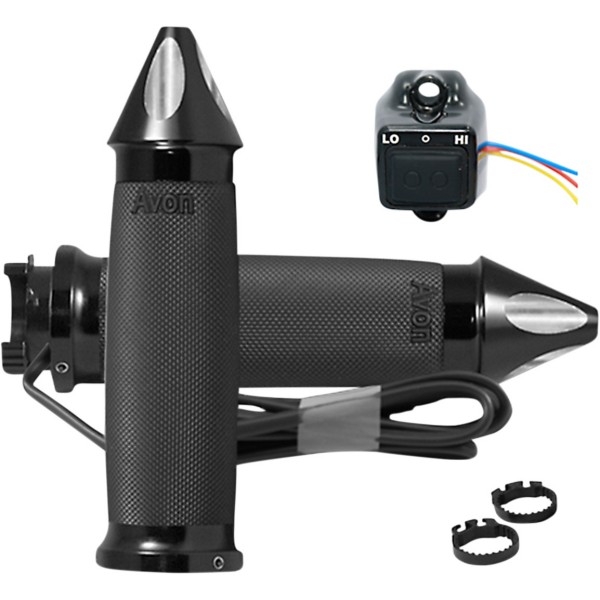 グリップ スタンダード ヒート スパイク 1インチハンドル用 黒