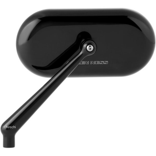 ミラー オーバル 黒 左