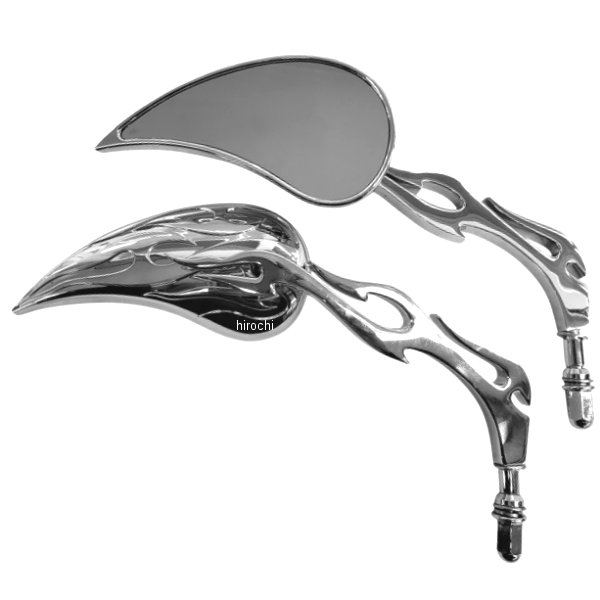 ミラー ビレット フレーム クローム