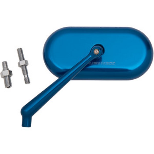 ミラー オーバル 青 左