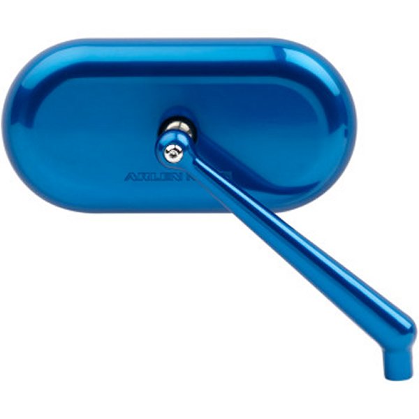 ミラー オーバル 青 右