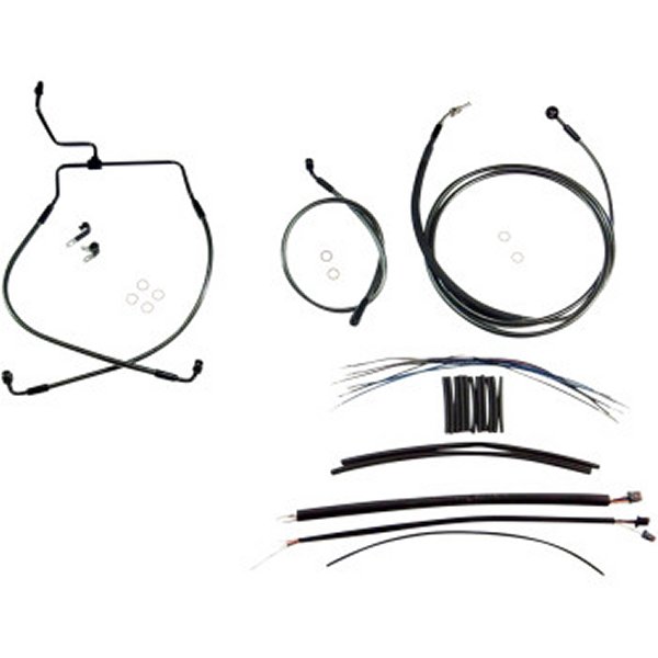 ケーブルキット 黒 17年以降 FLHX ABS無し 12-14インチ用
