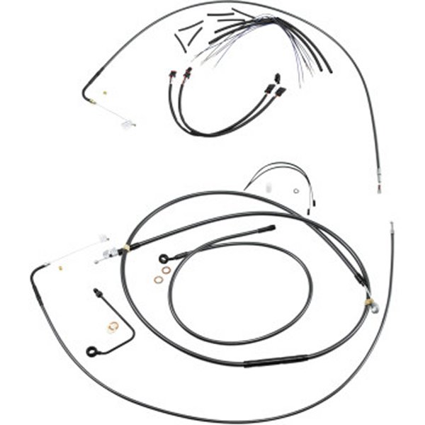 ケーブルキット 黒 17年以降 FLHR ABS付き(上側のみ) 18-20インチ用