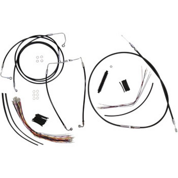 ケーブルキット XR 黒/クローム 08年-13年 FLHT ABS付 12-14インチ用