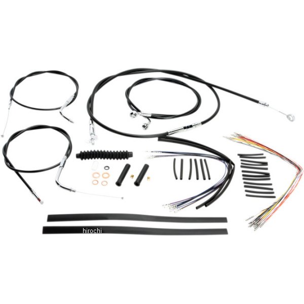 ケーブルキット XR 黒/クローム 99年-05年 ダイナ 12-14インチ用 黒/クローム