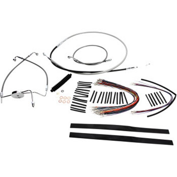 ケーブルキット XR ステンレス 08年-13年 FLHT ABS無し 12-14インチ用