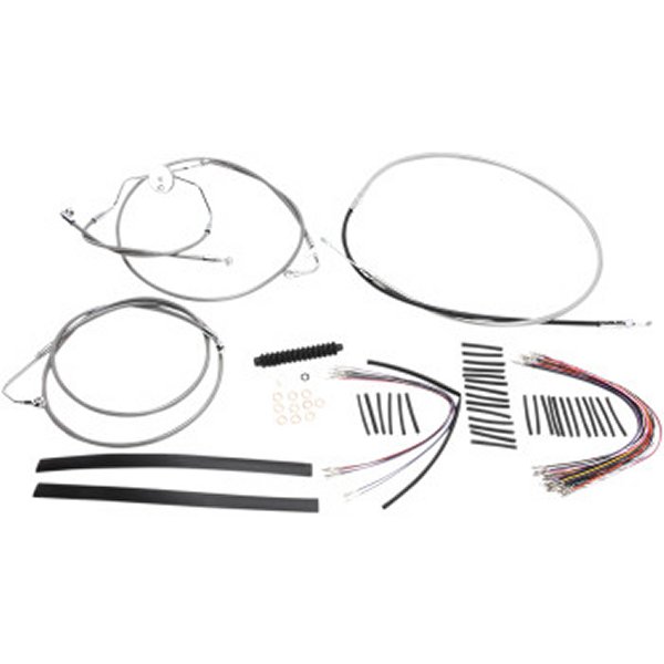 ケーブルキット XR ステンレス 08年-13年 FLHT ABS付 15-17インチ用