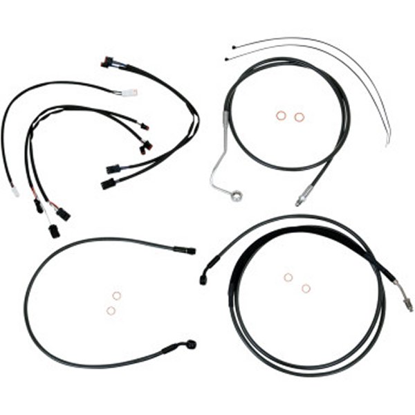 ケーブルキット 黒 17年以降 FLHRXS ABS付き(上側のみ) 12-14インチ用