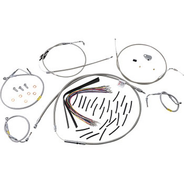 ケーブルキット ステンレス 00年-06年 FLHT クルーズ対応 13インチ用