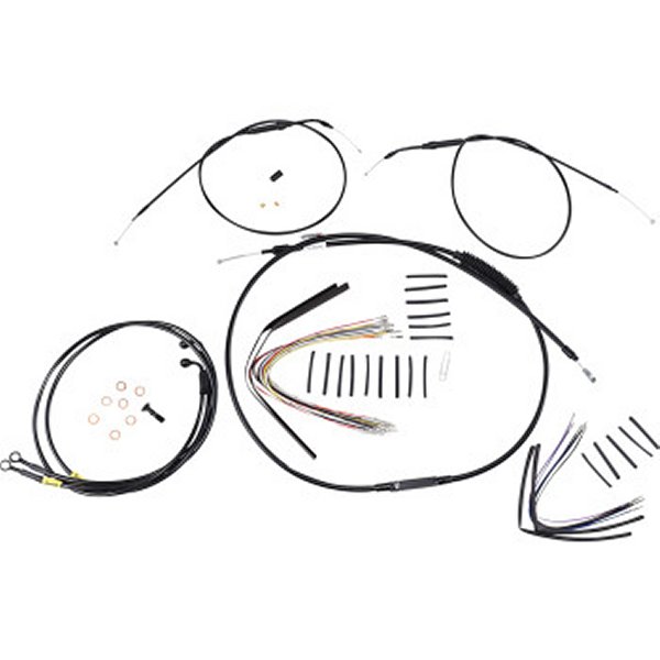 ケーブルキット 黒 Jail Bar 08年‑11年 FXDF 14インチ用