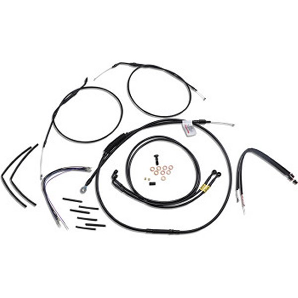 ケーブルキット 黒 Jail Bar 12年‑17年 FXDF ABS無 14インチ用