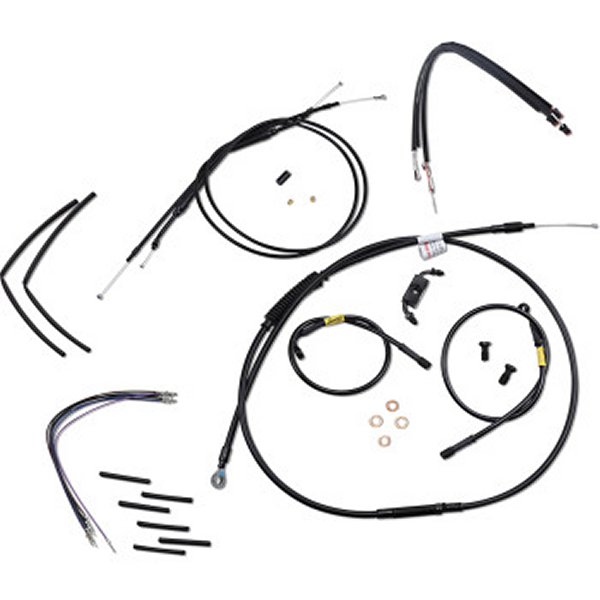 ケーブルキット 黒 Jail Bar 12年‑17年 FXDWG ABS付 14インチ用