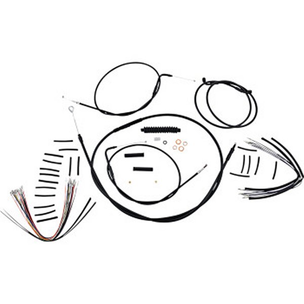 ケーブルキット XR 黒/黒 07年-10年 ソフテイル ABS無し 12-14インチ用