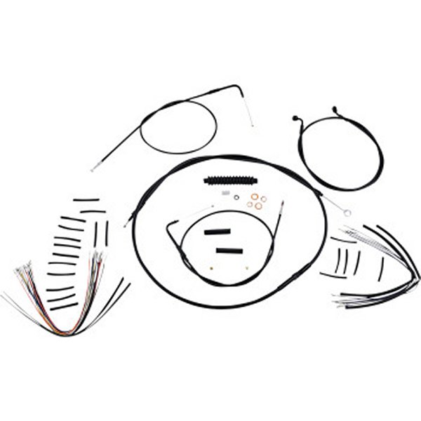 ケーブルキット XR 黒/黒 07年-10年 ソフテイル ABS無し 15-17インチ用