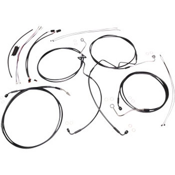 ケーブルキット XR 黒/黒 14年-15年 FLH ABS付 12-14インチ用