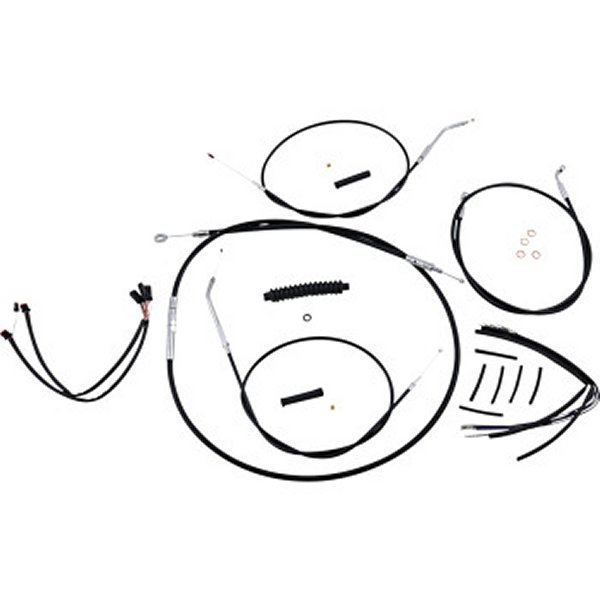 ケーブルキット XR 黒/クローム18年以降 XL ABS無し 14-16インチ用