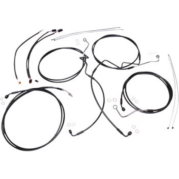 ケーブルキット XR 黒/黒 16年 FLHTCU ABS付 12-14インチ用