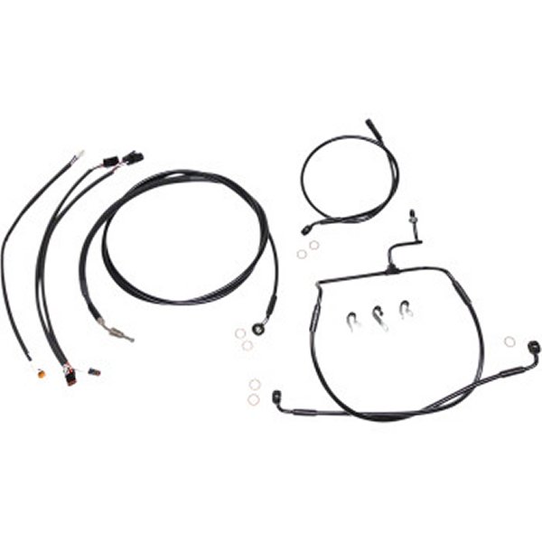 ケーブルキット XR 黒/黒 17年-19年 FLHX ABS無し 12-14インチ用