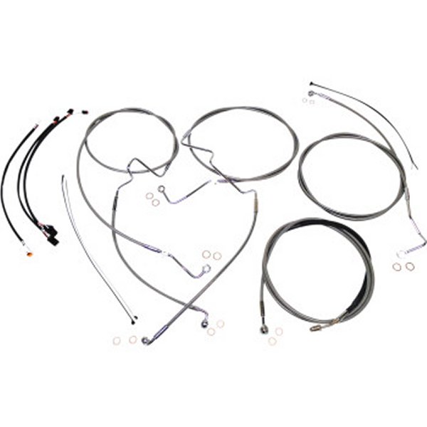ケーブルキット XR ステンレス 17年以降 FLHR ABS付 12-14インチ用
