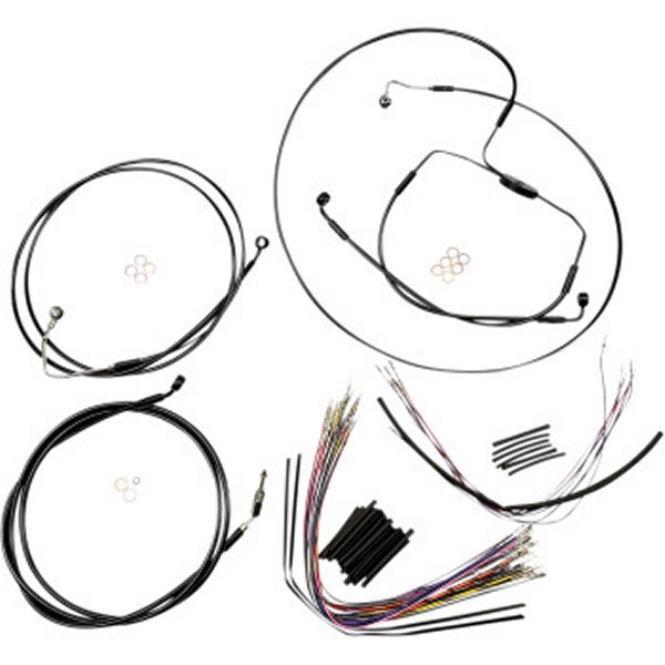 ケーブルキット XR 黒/黒 08年-12年 FLHTCUSE ABS付 12-14インチ用
