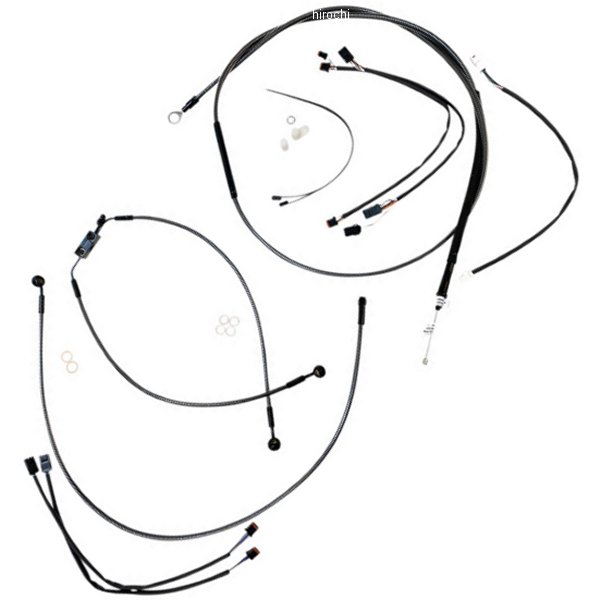 コントロールケーブル キット 12-14インチ エイプハンガー用 18年-22年 FXFB Black Pearl