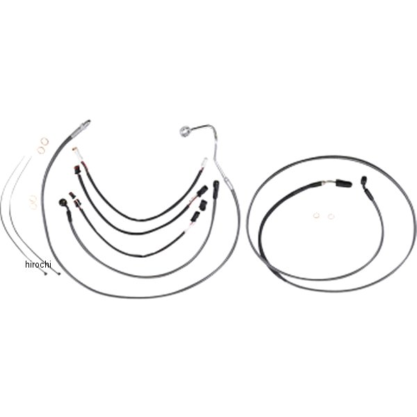 コントロールケーブル キット 12-14インチ エイプハンガー用 17年-20年 FLHT、FLHX KARBONFIBR