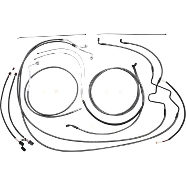 コントロールケーブル キット 15-17インチ エイプハンガー用 17年-20年 FLTR KARBONFIBR