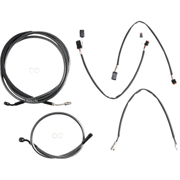 コントロールケーブル キット 12-14インチ エイプハンガー用 17年-20年 FLTR KARBONFIBR