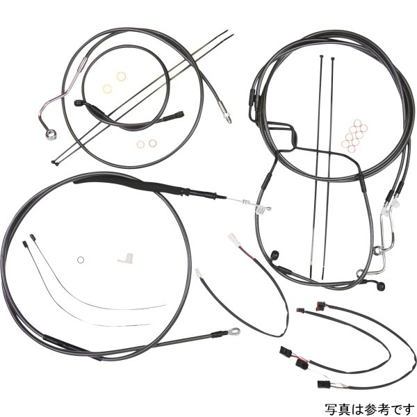 コントロールケーブル キット 18-20インチ エイプハンガー用 21年-22年 FLTR Black Pearl