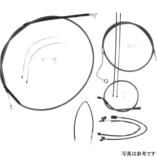 コントロールケーブル キット 18-20インチ エイプハンガー用 21年-22年 FLTR Black Pearl