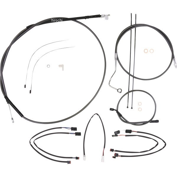 コントロールケーブル キット 12-14インチ エイプハンガー用 21年-22年 FLHRXS Black Pearl