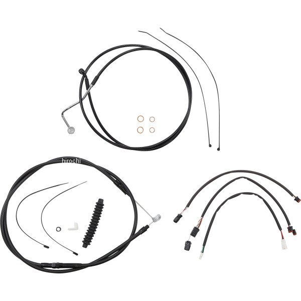 コントロールケーブル キット XR 12-14インチ エイプハンガー用 21年-22年 FLTR 黒/黒