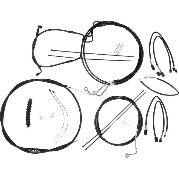 コントロールケーブル キット XR 12-14インチ エイプハンガー用 21年 FLHRXS 黒/黒