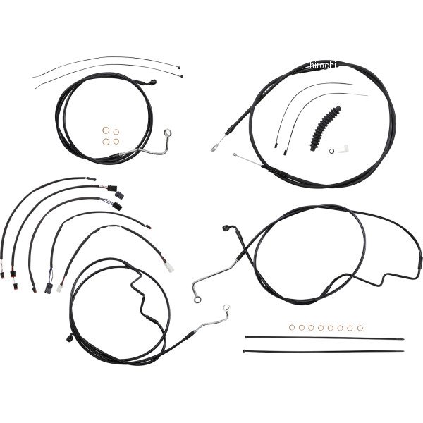 コントロールケーブル キット XR 15-17インチ エイプハンガー用 21年 FLHRXS 黒/黒