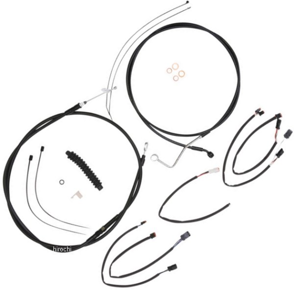 コントロールケーブル キット XR 12-14インチ エイプハンガー用 21年 FLHRXS 黒/黒
