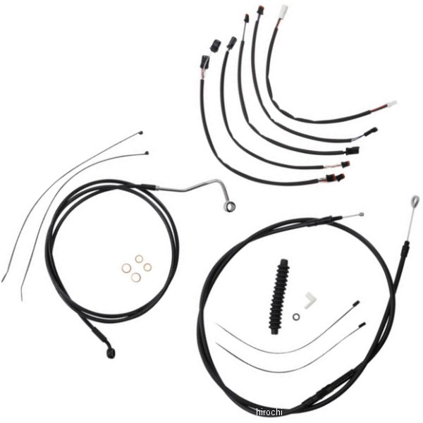コントロールケーブル キット XR 15-17インチ エイプハンガー用 21年 FLHRXS 黒/黒