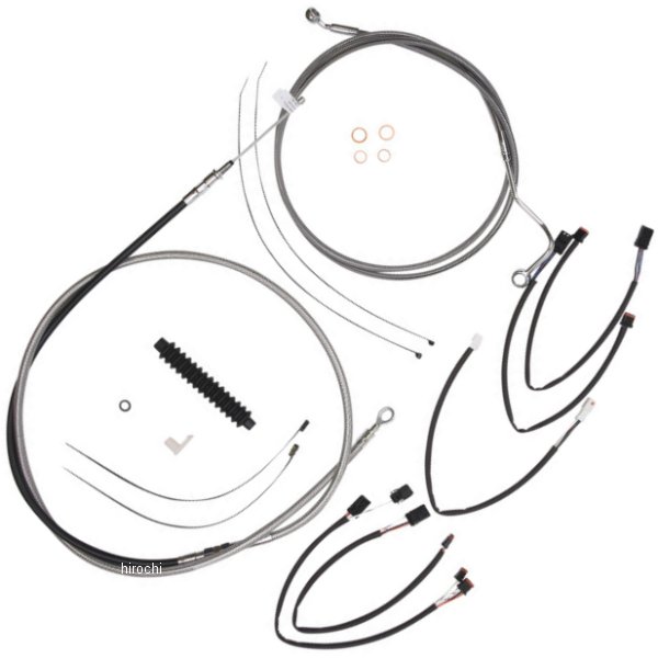 コントロールケーブル キット XR 12-14インチ エイプハンガー用 21年-22年 FLHRXS ステン/クローム