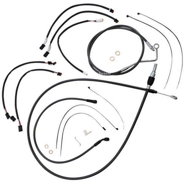  コントロールケーブル キット 12-14インチ エイプハンガー用 21年-22年 FLHRXS Black Pearl