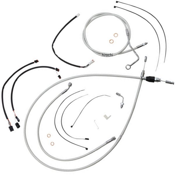 コントロールケーブル キット 15-17インチ エイプハンガー用 21年-22年 FLTR Sterling Chromite2