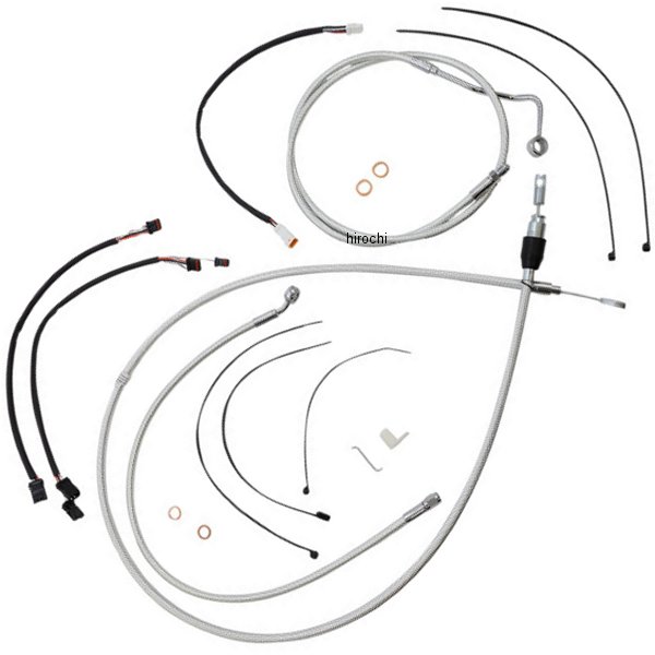 コントロールケーブル キット 12-14インチ エイプハンガー用 21年-22年 FLHR Sterling Chromite2